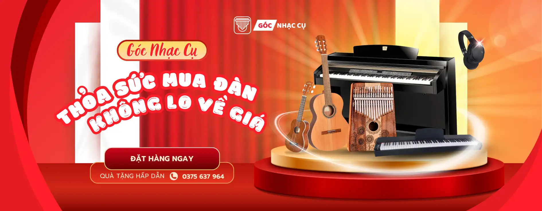 banner chính góc nhạc cụ