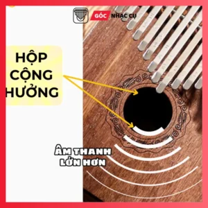 Đàn Kalimba Hộp Hluru Gỗ Óc Chó 17 Phím Chắc Chắn