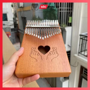 Đàn Kalimba Gỗ Mahogany Hình Trái Tim 17 Phím