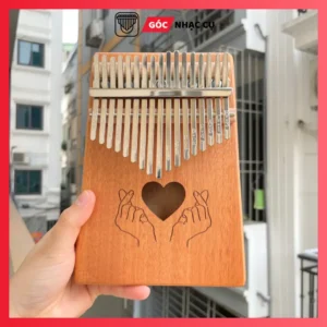 Đàn Kalimba Gỗ Mahogany Hình Trái Tim 17 Phím