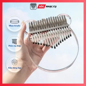 Đàn kalimba trong suốt hình gấu 17 phím