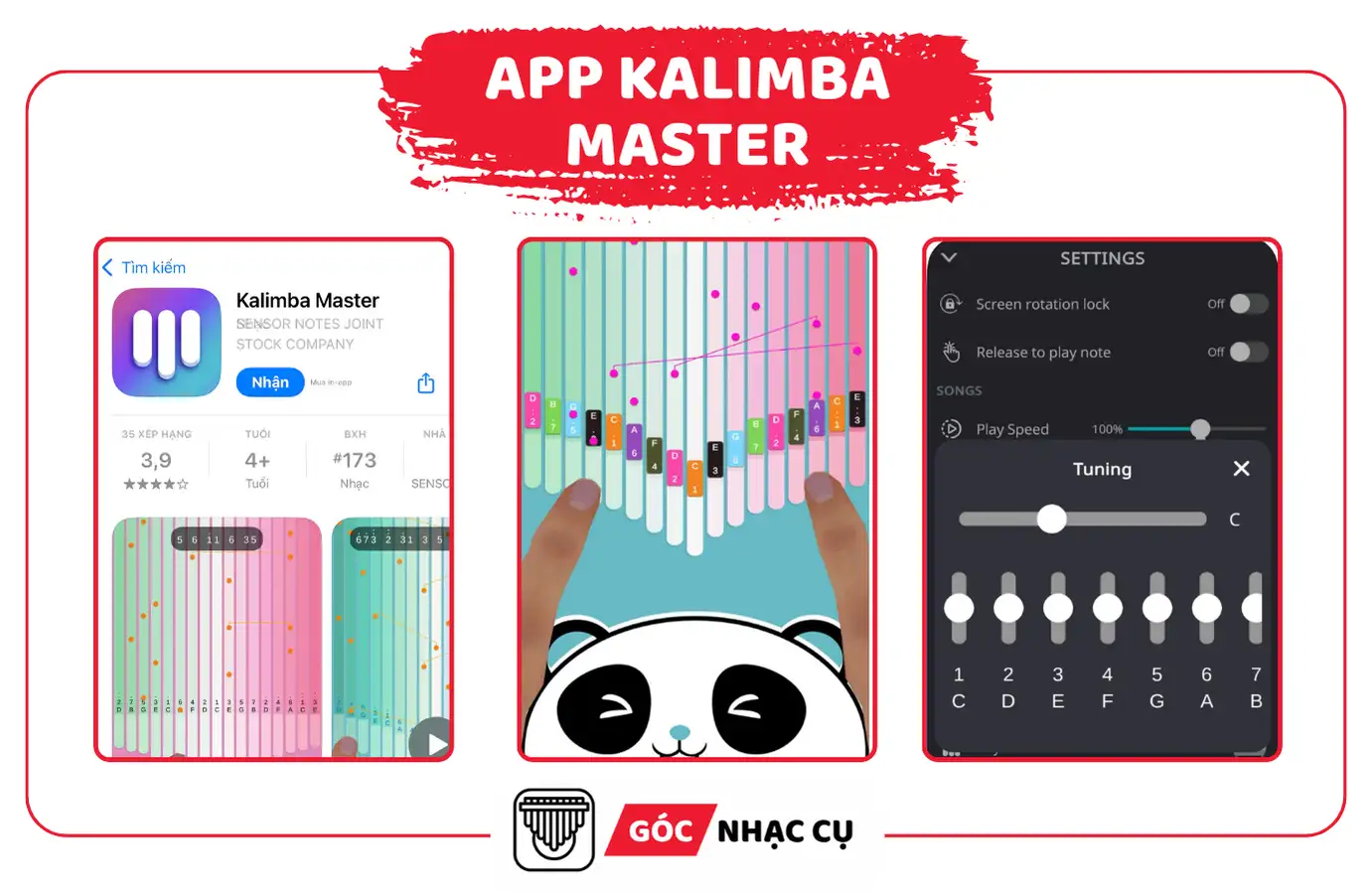 App chỉnh đàn Kalimba Master