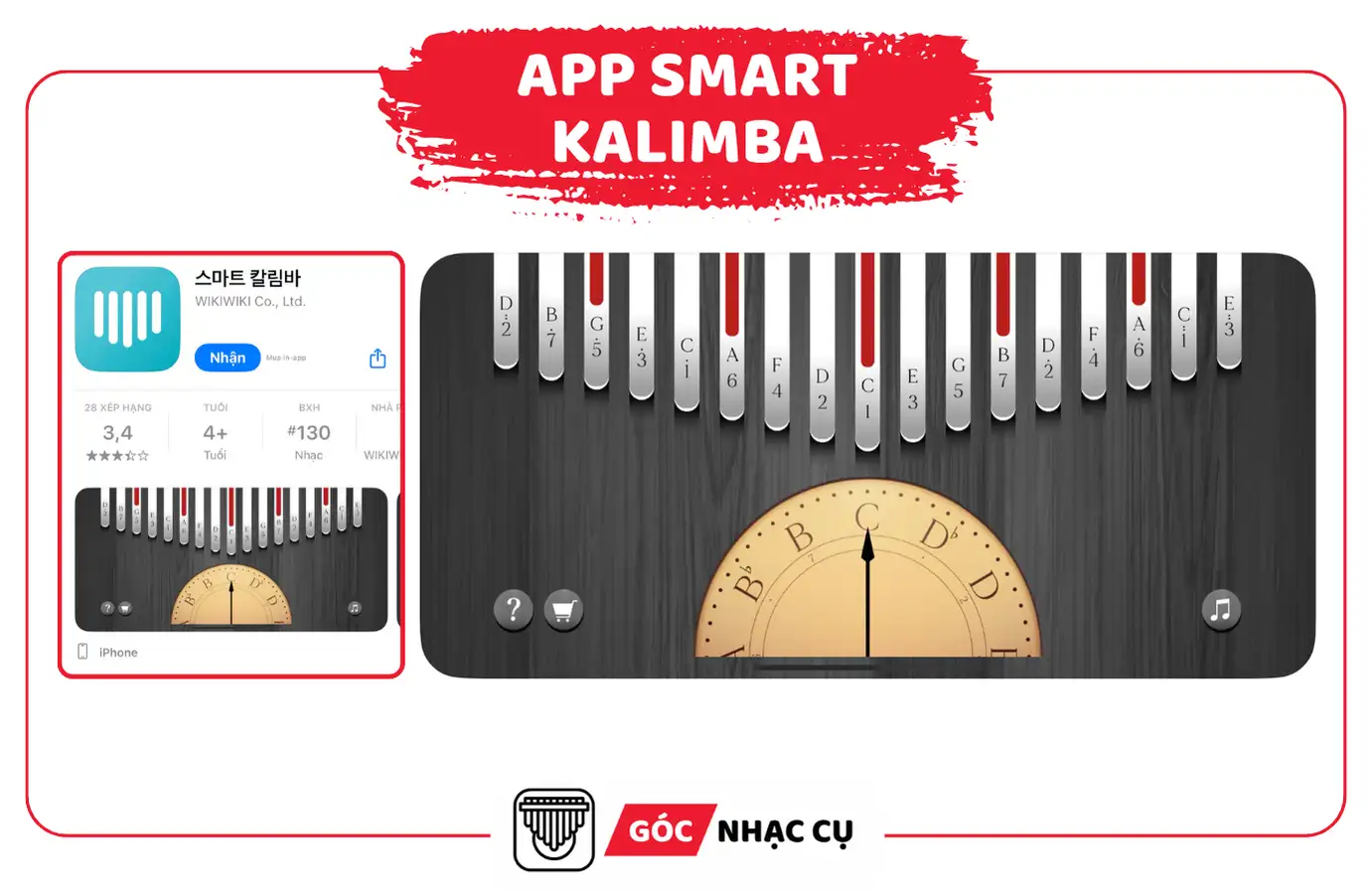 App chỉnh đàn Kalimba Smart Kalimba