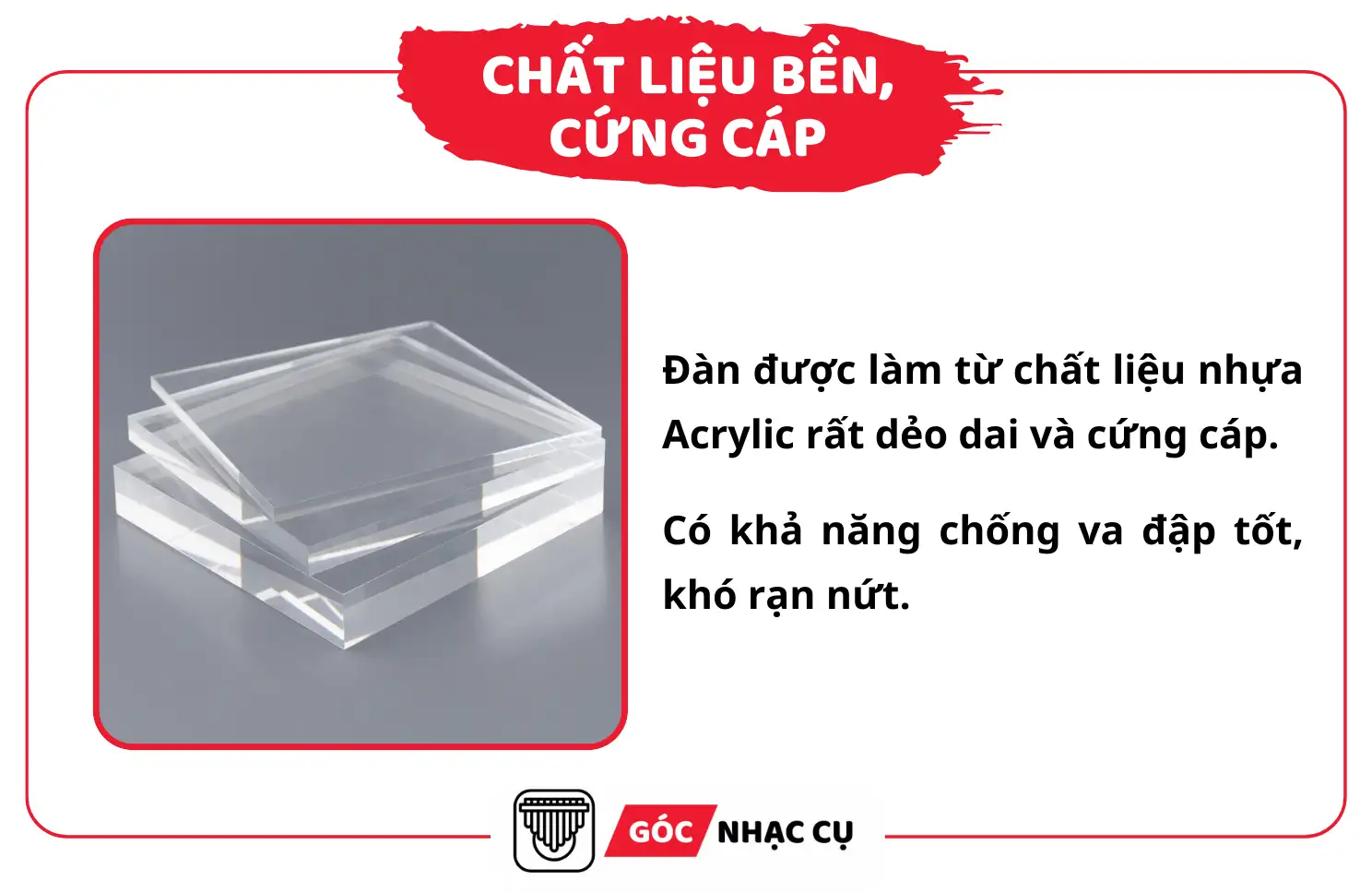 Chất Liệu Đàn Kalimba Trong Suốt