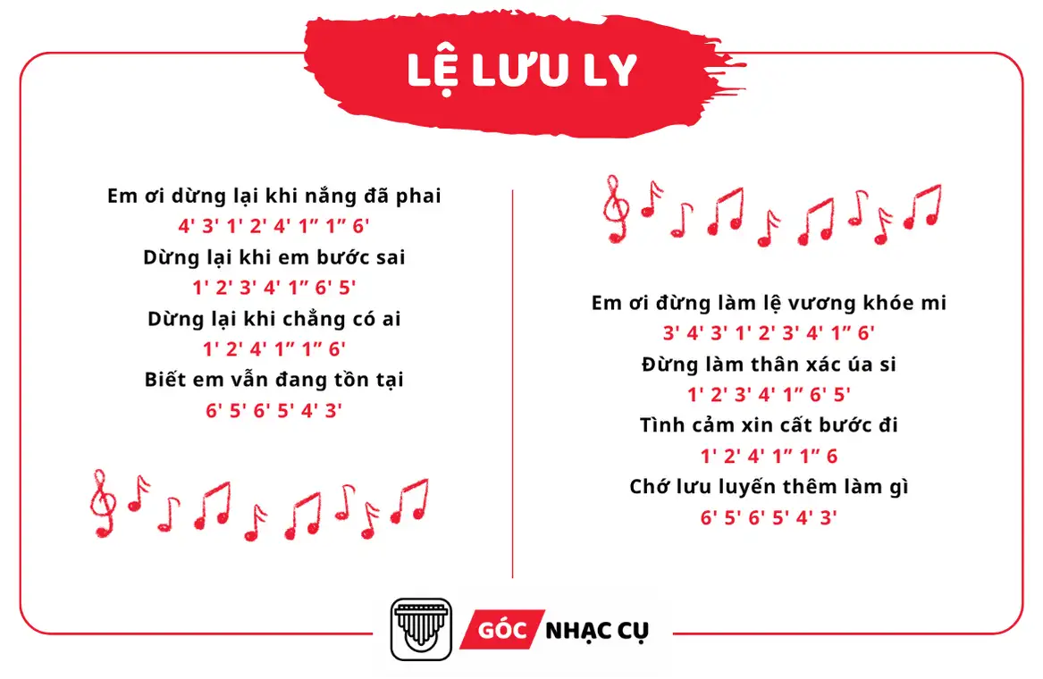 Tab Kalimba Lệ Lưu Ly