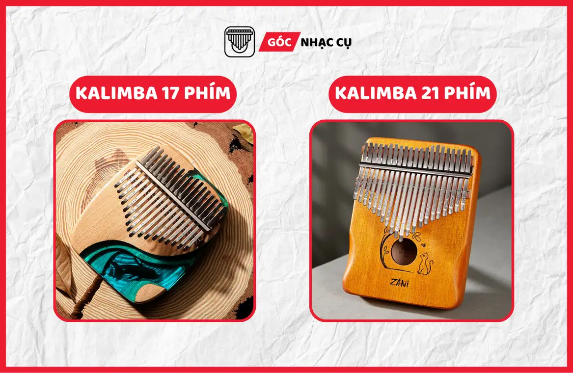 Kalimba 17 phím và 21 Phím
