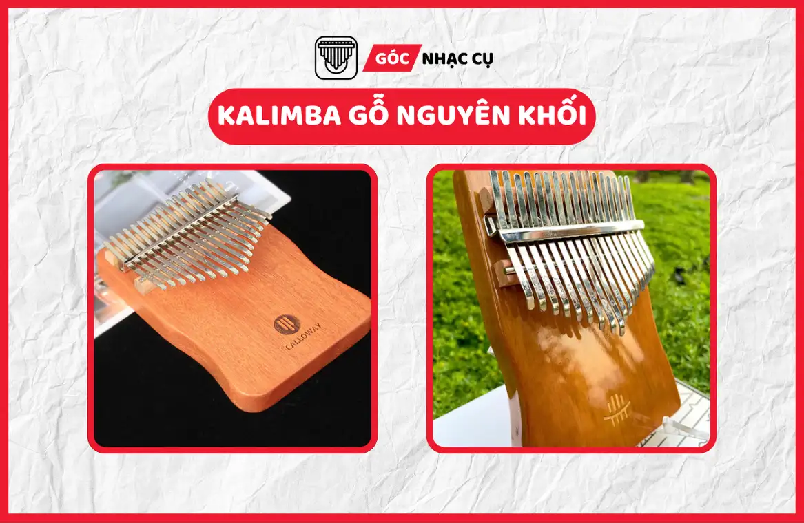 Kalimba gỗ nguyên khối