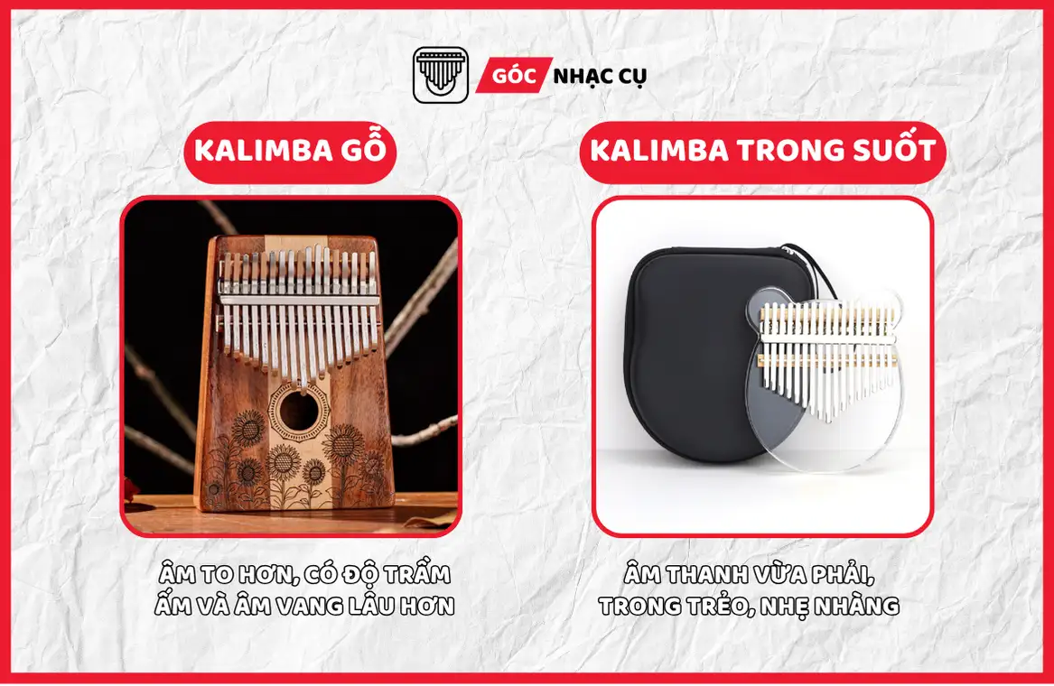 Nên mua Kalimba gỗ hay trong suốt