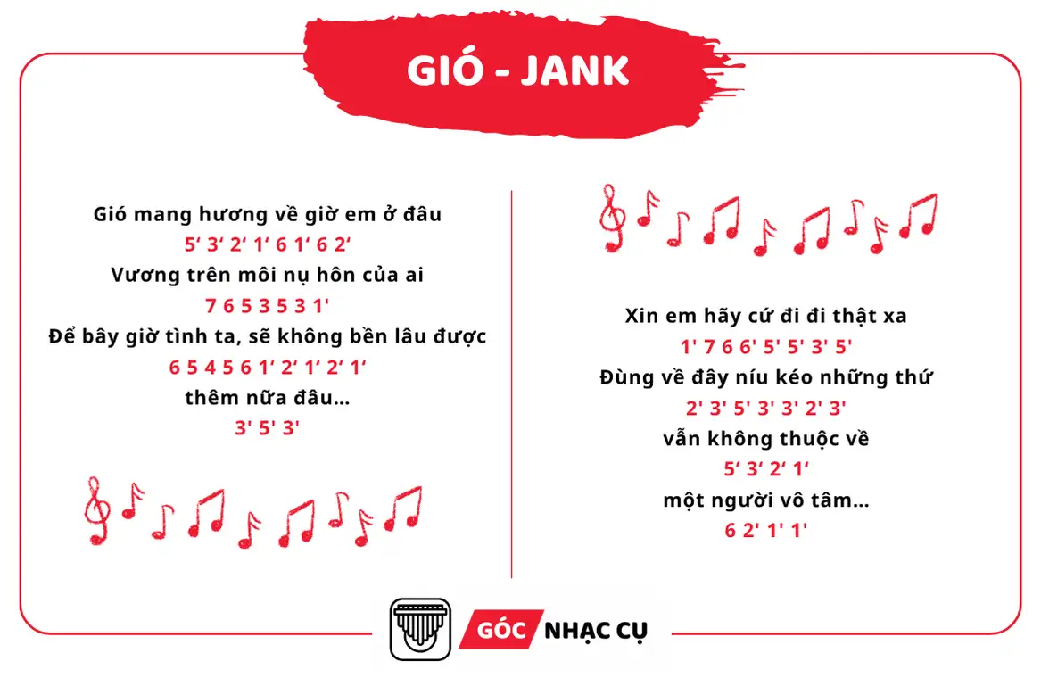 Tab Kalimba Gió - Jank