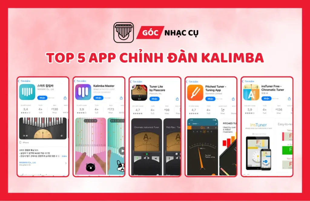 Top5 app chỉnh đàn Kalimba